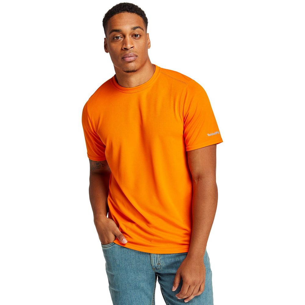 Camisetas Timberland Argentina Hombre - Pro® Wicking Good Short Sleeve - Naranjas - NYGCZQ-879